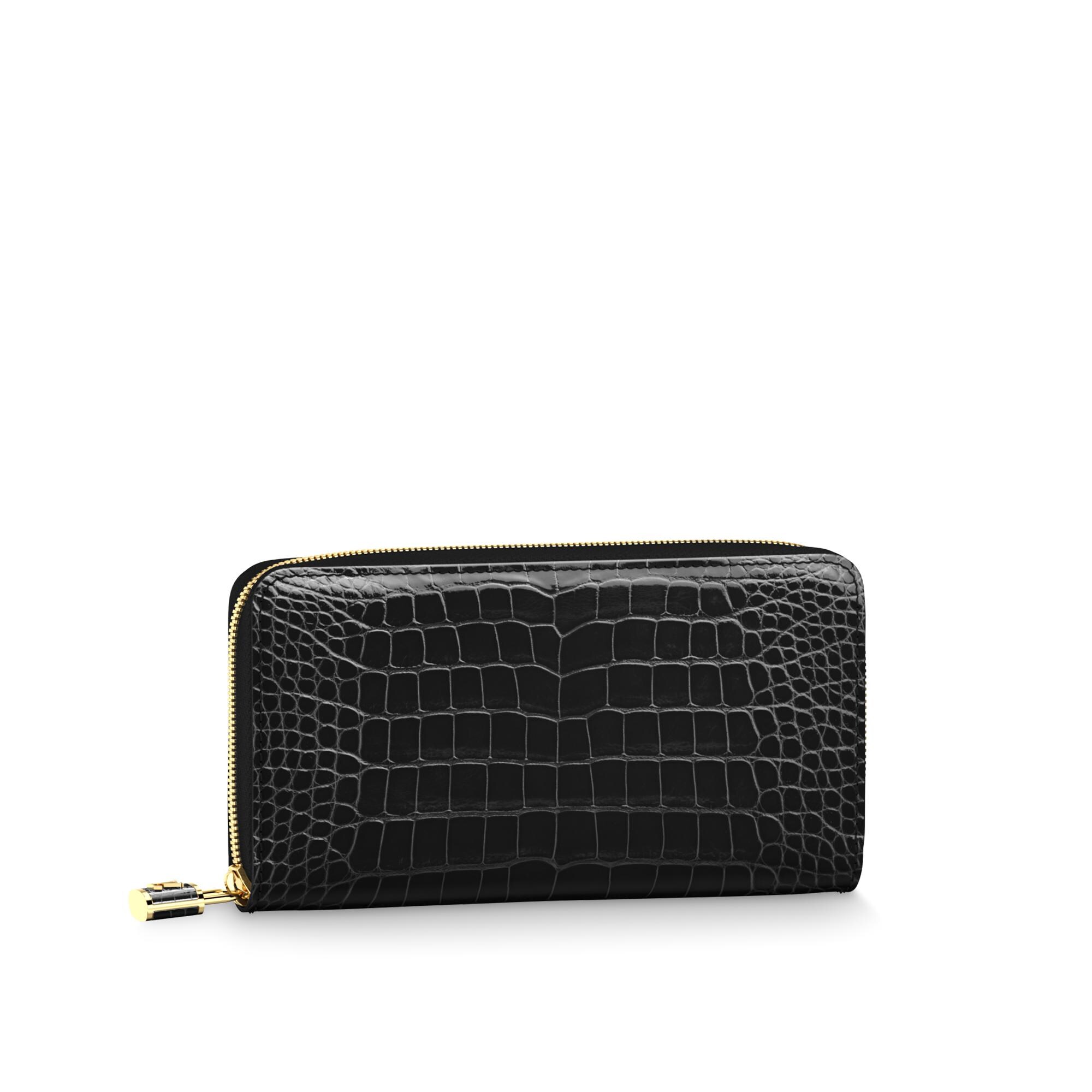 Zippy Wallet Padlock Crocodilien Brillant - Women - Small Leather 